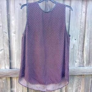🆕 Theory Silk Dot Print Tank Top Blouse Large